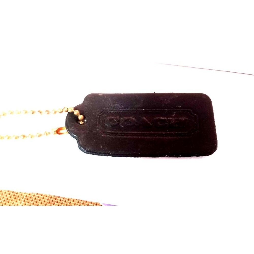 COACH Vintage 2.25" x 1" Hang Tag Black Leather.